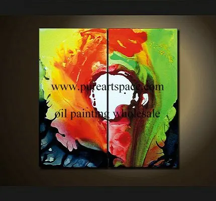 

Red And Green Abstract Handmade Oil Painting on Canvas for Wall Decoration Canvas Art Picture Wall Decor for Living Room Bedroom