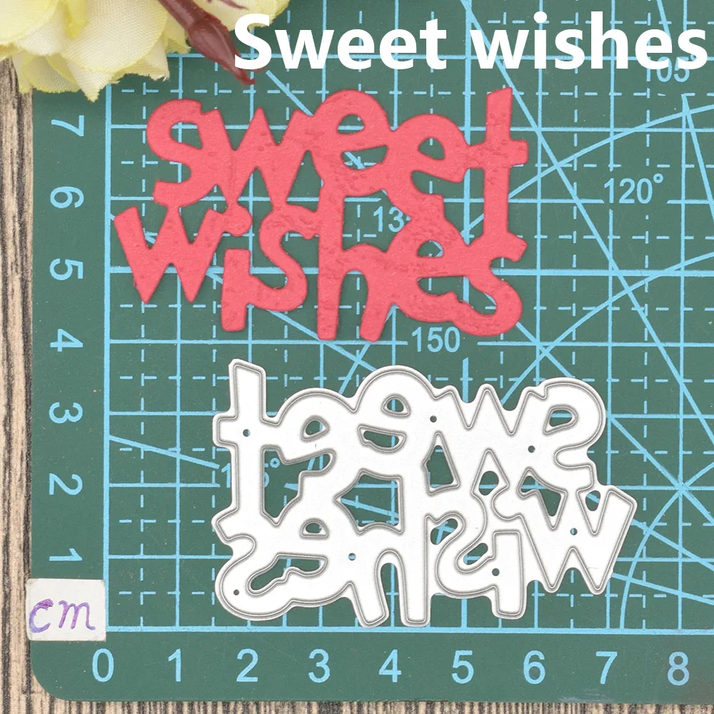 

Sweet Love Metal Cutting Dies Words for Scrapbooking Album Birthday Card Making Paper Embossing Dies