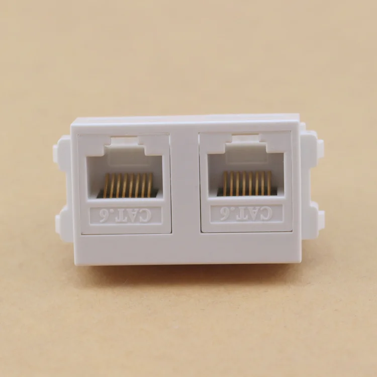 SeTo 128 тип двойной RJ45 Cat6 сетевой модуль для розетки с настенной