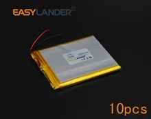 10pcs/Lot 3.7V 3500mAh Rechargeable li Polymer Li-ion Battery For Power Bank Portable Consumer electronics safety lamp 556680