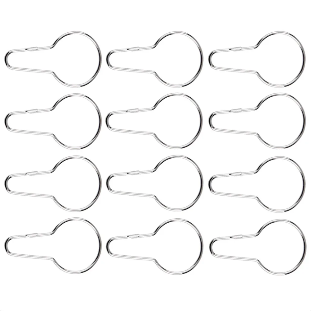 Превосходное quality12pcs душ Ванная комната Шторы кольца клип Pinch застежка Дизайн