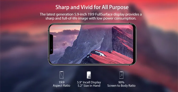 UMIDIGI UMI ONE 4GB RAM 32GB ROM Helio P23 MTK6763 2.0GHz Octa Core 5.9 Inch Incell HD+ Full Screen Dual Camera Android 8.1 4G LTE Smartphone