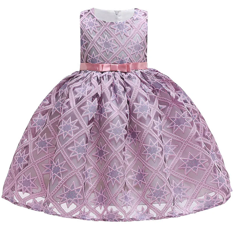 Высококачественное платье принцессы с цветочным рисунком для девочек, одежда, платья осенне-зимняя стильная одежда детское праздничное платье-пачка для девочек от 3 до 12 лет, красный цвет