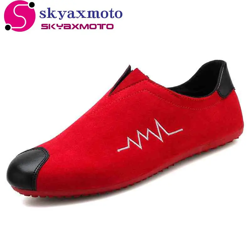 Skyaxmoto/мужская повседневная обувь модная мужская мужские лоферы Мокасины без
