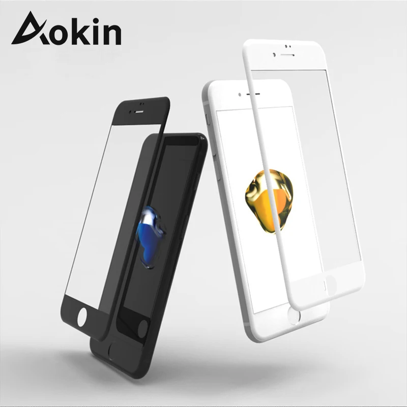 

Aokin Tempered Glass for iPhone 8 7 6 Protection Glass 3D Soft Edge Full Cover Screen Protector Film For iPhone 5 5s 6s 7 8 X