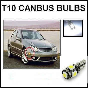 

White LED Bumper Corner Light Bulbs - NO ERROR - 5 SMD For Mercedes W203