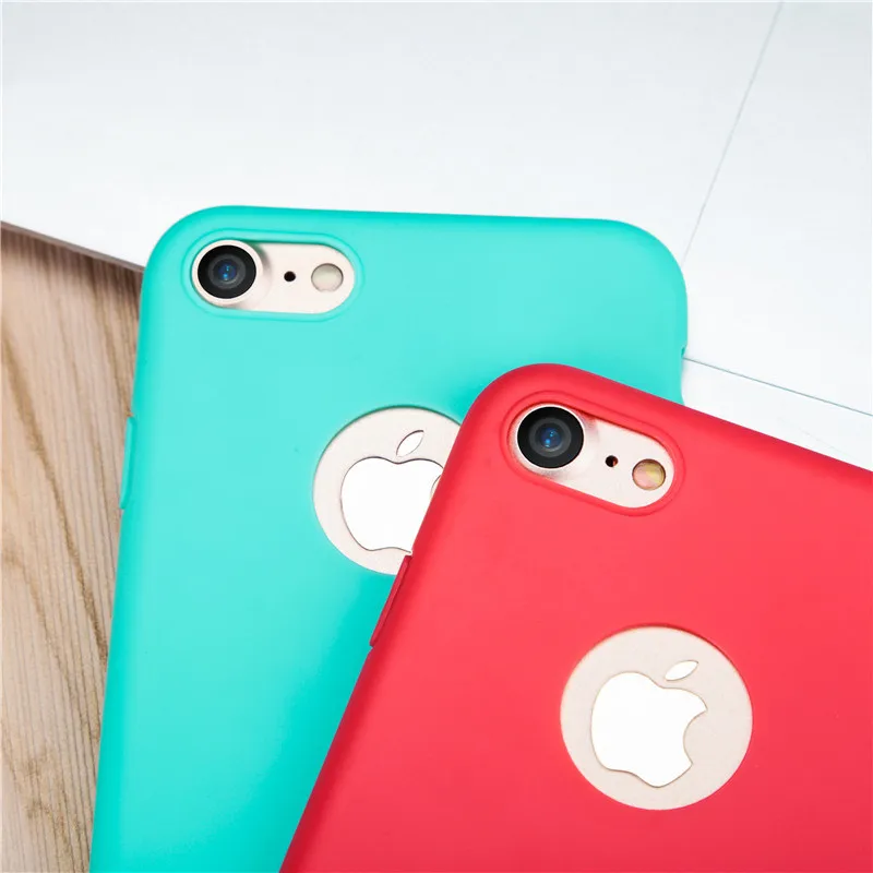 Мягкий чехол для телефона 6 6s ярких цветов из ТПУ для iphone 7 6 6s Plus SE 5 5S чехол ультра тонкий прочный силиконовый резиновый чехол матовый чехол