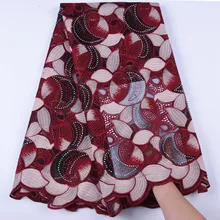 African Milk Silk Lace Fabric High Quality French Milk Silk Lace Fabric With Two Colors Stones For Nigerian Dress Party F1639 raw milk quality