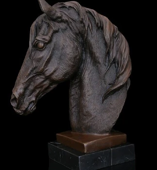 

Western Bronze Copper Marble Abstract Art Sculpture Horse Head Statue Figurine