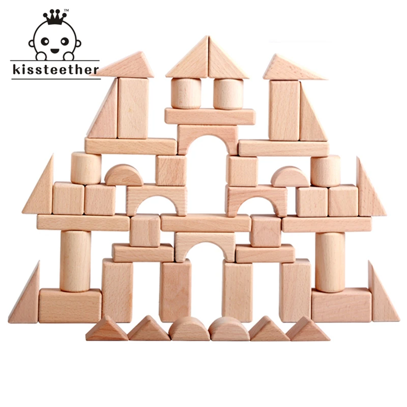 52pcs Wood Beech Solid Building Blocks Can Bite Safe Eco Friendly Baby Assembled Toys Baby Puzzle Gift Inspired Toddler baby-building-blocks-wooden : image 52pcs Wood Beech Solid Building Blocks Can Bite Safe Eco Friendly Baby Assembled Toys Baby Puzzle Gift Inspired Toddler baby-building-blocks-wooden
