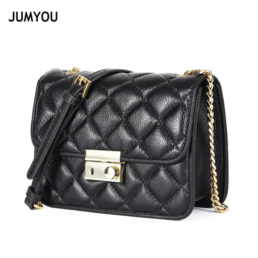 

Genuine Leather Small Linge Shoulder Bags Ladies Fashion Women Crossbody Bag Chains Messenger Bags For Womens Real Leather Soft