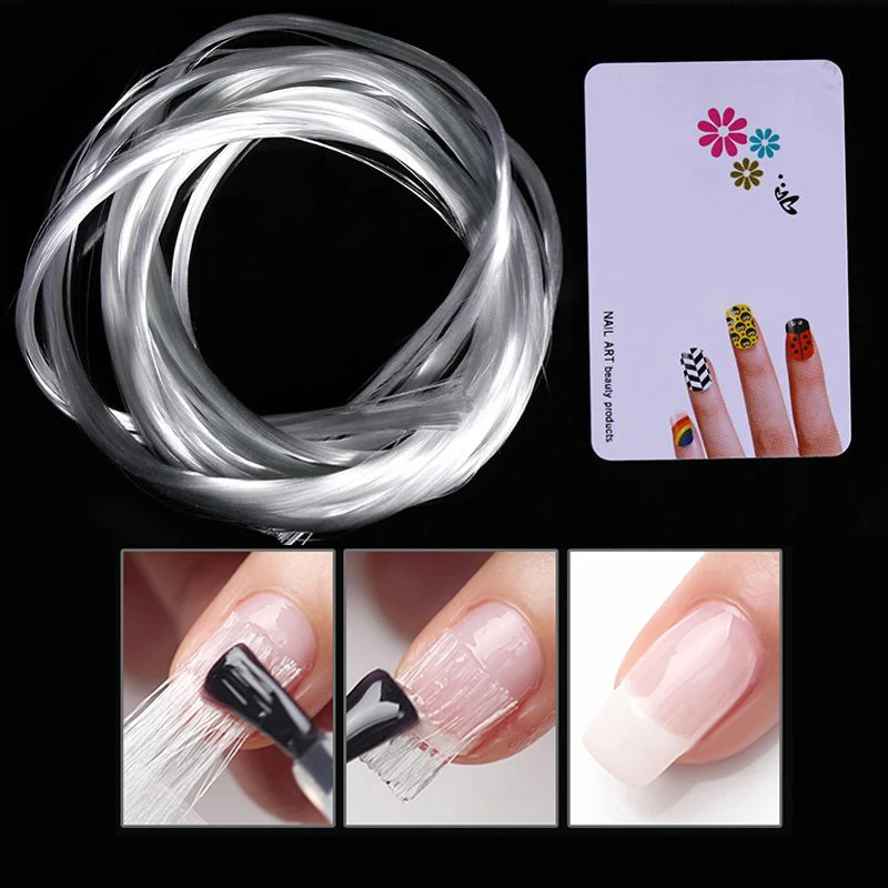 

Fiberglass Nail Extension Form Nail Silk Glass Fiber Wraps Extension Acrylic Nail Form Fibernails Curvature Clips For DIY
