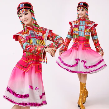 

New fashion Mongolian traditional dance clothes classical stage performance clothing Chinese dance costumes for singers