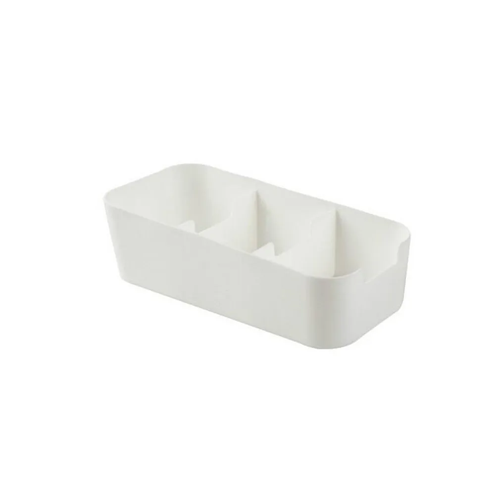 Сетка Коробка для хранения Органайзер галстук бюстгальтер носки ящик косметический разделитель кухонные контейнеры для хранения еды коробка для хранения пластик - Цвет: White