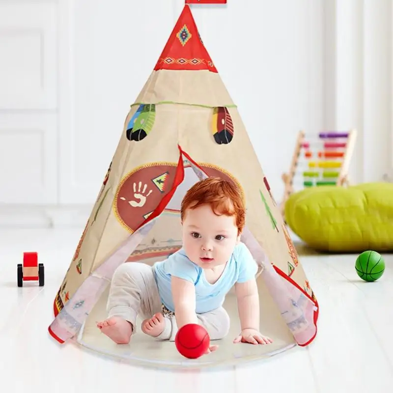 

Safety Nonwovens Kids Teepee Indian Play Tent House Children Toy Game Tent House Tent Indoor Kids Play House Princess Castle Chi
