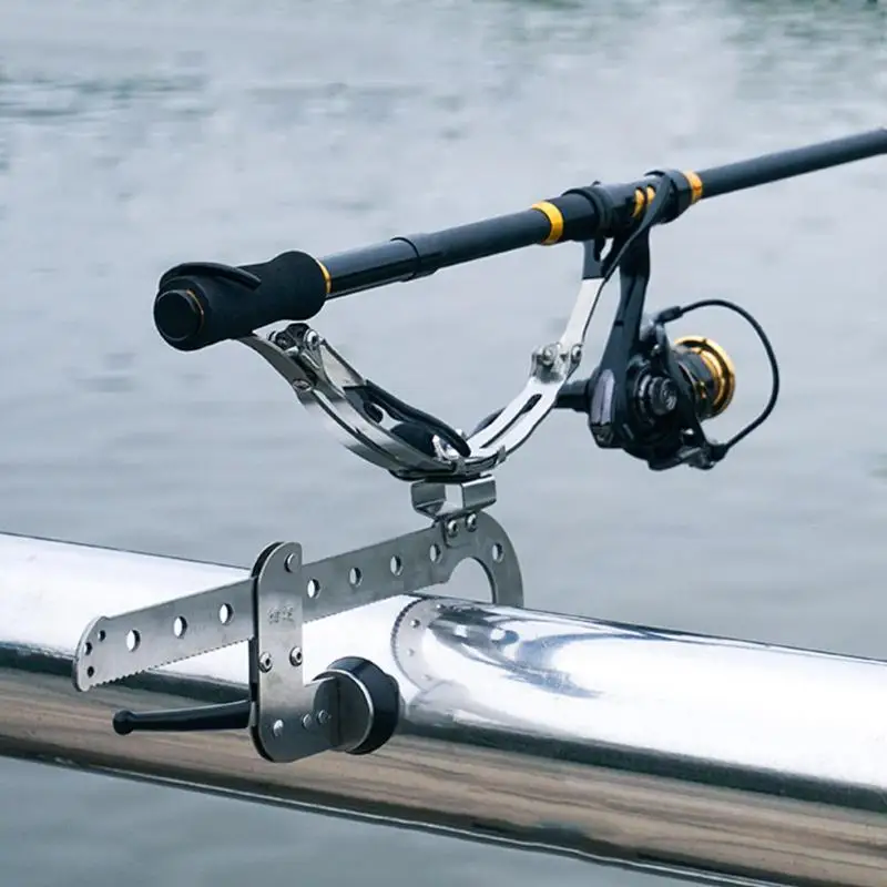 

2019 New Full Stainless Steel Automatic Spring Fishing Rods Holders, Adjustable Sensitivity Folding Fishing Bite Bracket Support