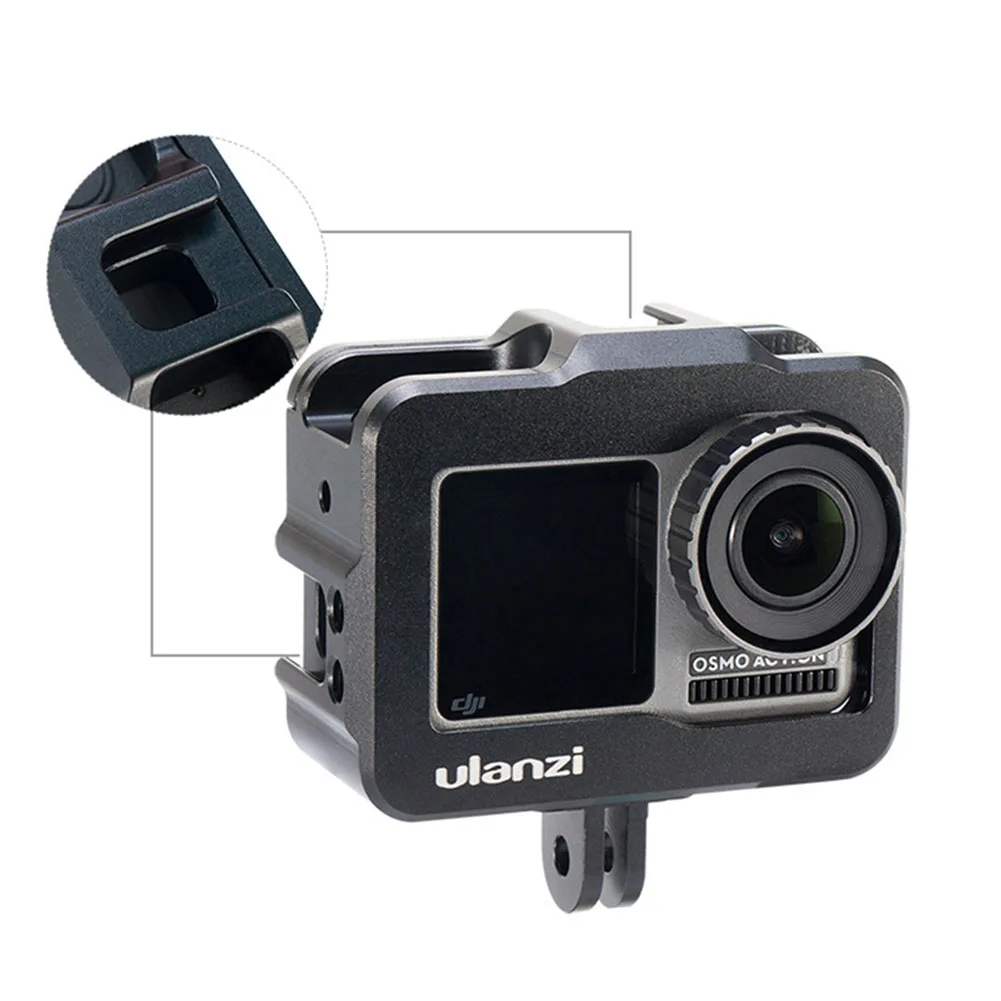 

Outdoor Housing Frame Sports Vlogging Protective Case Cover Metal Dual Interface Accessories Camera Cage For OSMO ACTION