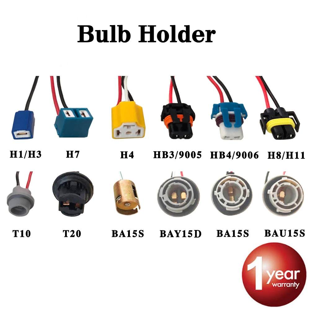 SINOVCLE enchufe de cerámica para Cable de lámpara de coche, Conector