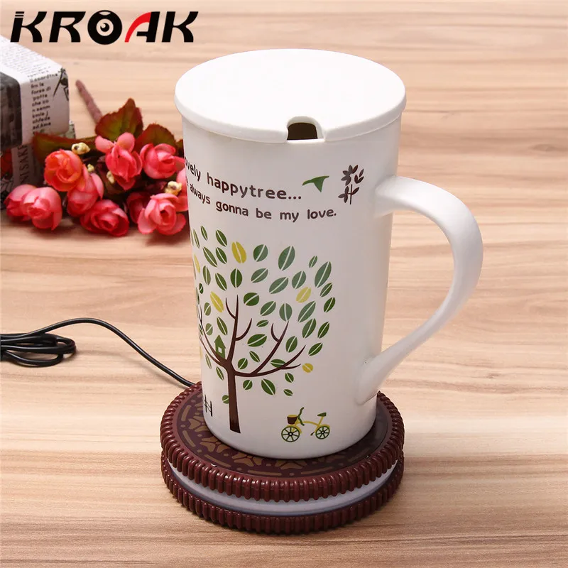 USB POWERED UK Mat Cup Warmer Milk Heater Coffee Mug Drink Coaster Tea