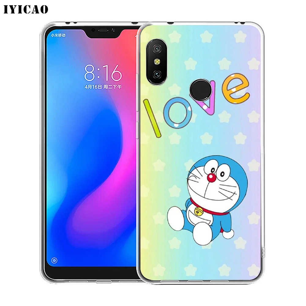 IYICAO Doraemon мягкий силиконовый чехол для телефона Xiaomi Redmi 4A 5A 6A Note 7 6 5 Pro Plus 4X