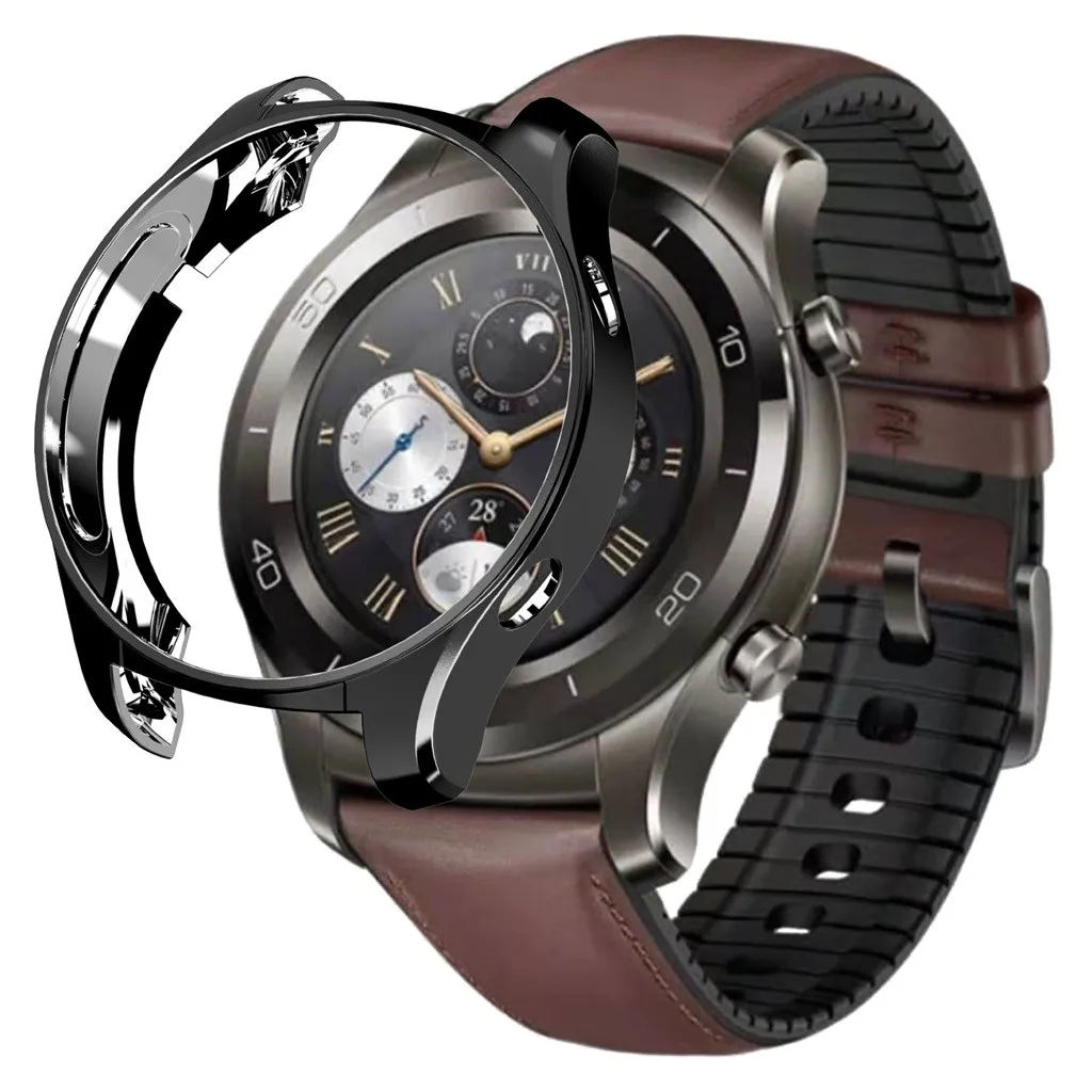 Модные прочные Чехлы для часов 3 шт. ультра-тонкий гальванический прозрачный ТПУ чехол для huawei watch 2 PRO высококачественный чехол s