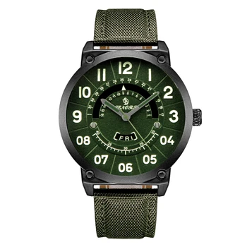 

Senors Fashion Sport Mens Wirstwatch 3ATM Waterproof Canvas Strap Top Brand Luxury Business Quartz Watch Relogio Masculino