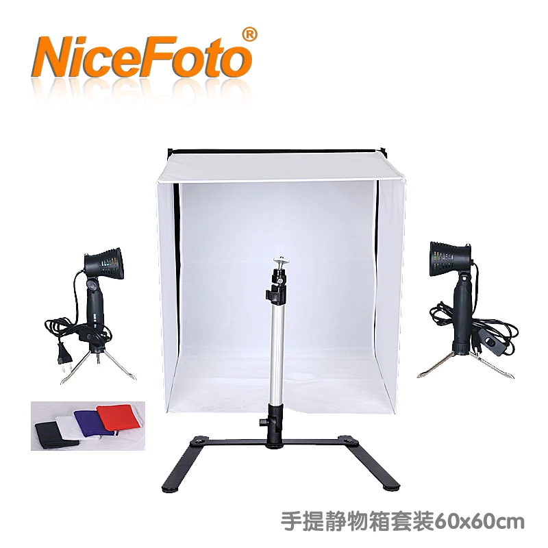 

NiceFoto suitcase set lamp set 60x60cm Softbox Studio Mini Estudio Foto Background