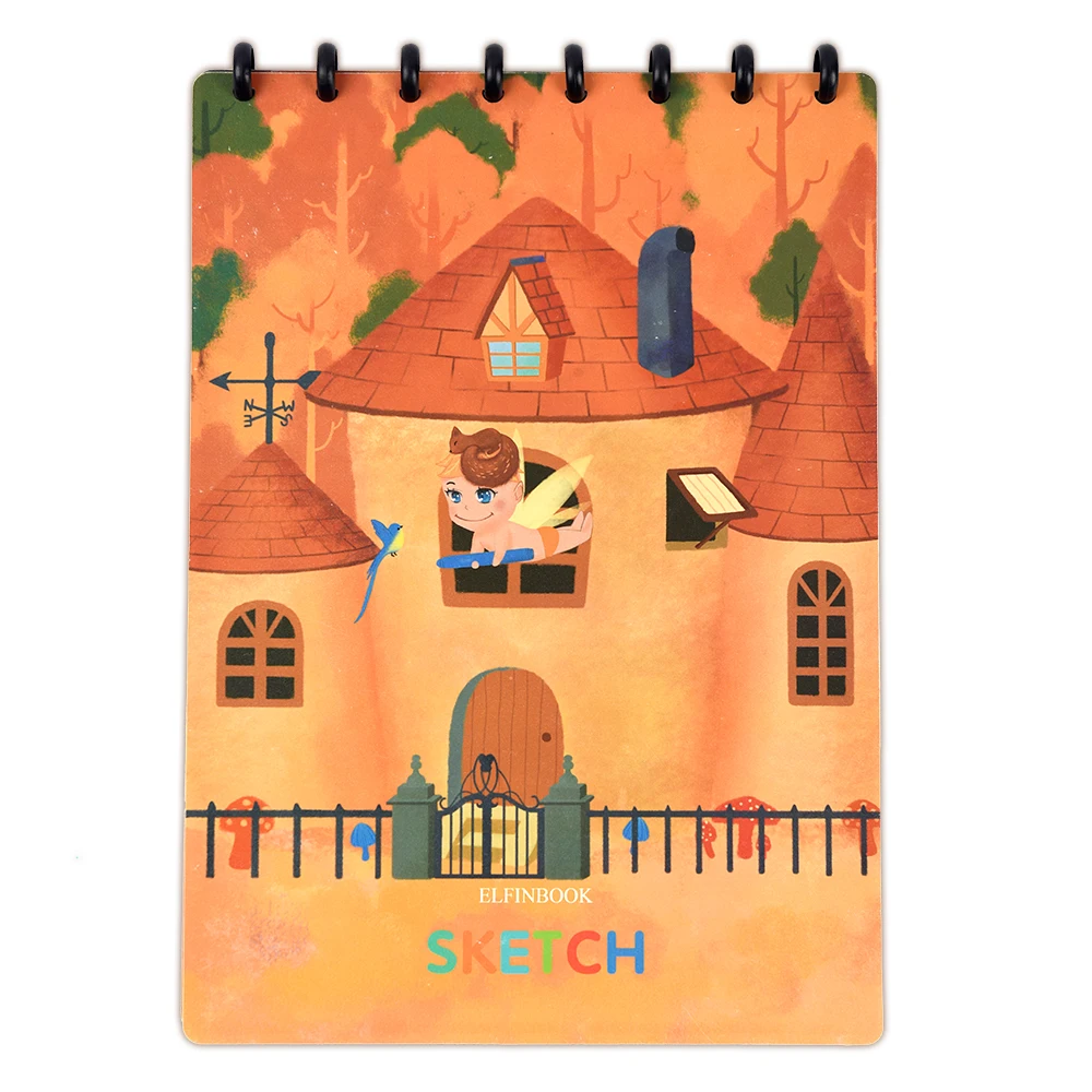 

Elfinbook Sketch book Pad Washable Drawing Painting A4 Notebook for Kid