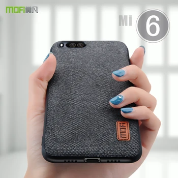 

MOFi For Xiaomi Mi 6 Case Cover Mi 6 Hard Back Cover Case For Soft TPU Edge Mi6 Textile Fabrics Full Cover Bussiness Case 5.15''