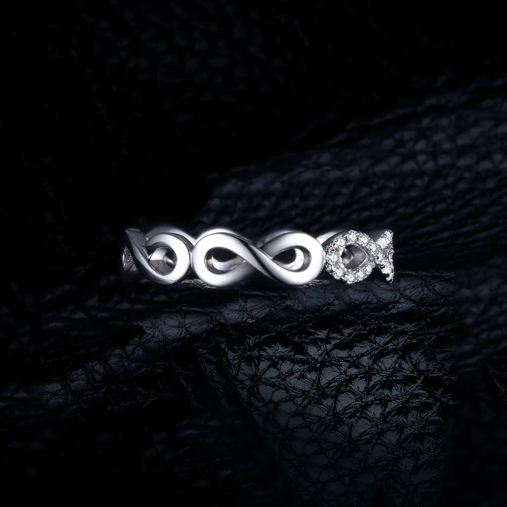 Jewelrypalace Бесконечность любовь навсегда Юбилей простое кольцо мода палец кольцо Pure 925 пробы Серебряные ювелирные изделия для Для женщин подарок