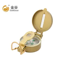 Золотой Алюминиевый Американский флип компас открытый профессиональный многофункциональный компас
