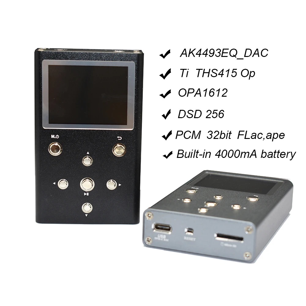 Lusya F. audio XS03 Hifi музыкальный плеер жесткий без потерь DSD 256 MP3 двойной AK4493 декодер