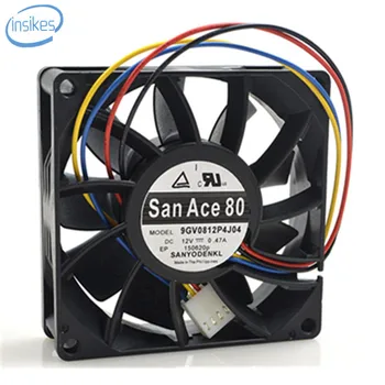 

9GV0812P4J04 4 Wires Large Air Volume Computer Case Cooling Fan DC 12V 0.47A 8025 8cm 80*80*25mm 3800RPM
