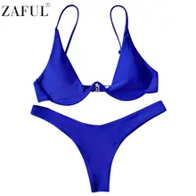 Zaful 2017 Бикини Комплект Женщины Купальник Из Двух Частей Купальники С Низкой Талией Подтолкнуть Вверх На Косточках Окунуться Купальный Костюм Сексуальный Пляжная 