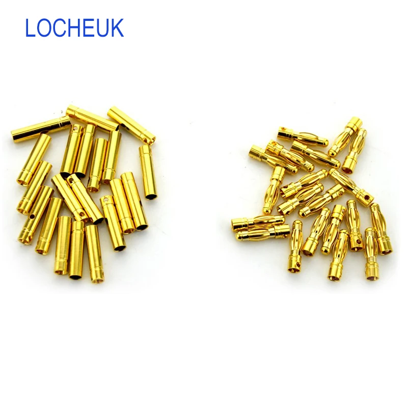 

2mm 3mm 3.5mm 4mm Banana Plugs RC Battery Gold-plated Male & Female Bullet Banana Plug High Quality Connector 5/2/1pair