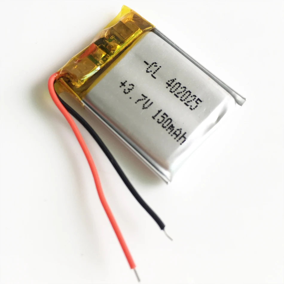 Bateria de Polímero de Lítio Fone de Ouvido Recarregável para Mp3 Gps do Bluetooth Lote 150 Mah Lipo Bateria Relógio Inteligente 402025 10 Pcs 3.7 v - Image 3