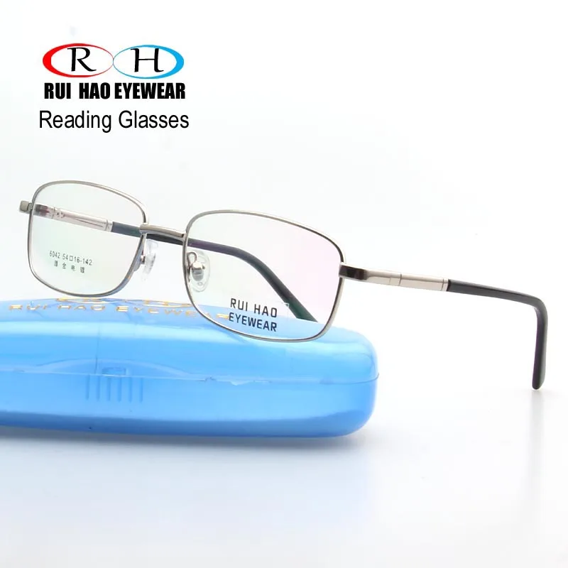 

Unisex Reading Eyeglasses Rectangle Design High Clear Presbyopic Glasses HMC Coating Resin Lenses Spring Spectacles Frame 6042