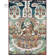 Michelangelo деревянные головоломки Padmasambhava спасательное поле Nyingm Lineage тибетская буддийская танка живопись коллекционные предметы декора