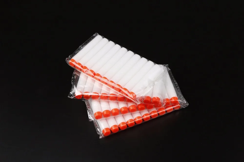 20Pcs Glow Soft Bullet for Nerf Blasters Kids Toy Gun Refill Fluorescent Darts glow in the dark white Luminous