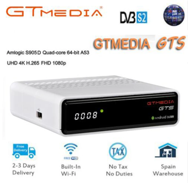 

cccam iptv Freesat GTS Receptor DVB-S2 Amlogic S905D android 6.0 TV BOX 2GB 8GB +1 Year cccam Satellite TV Receiver TV Box m3u