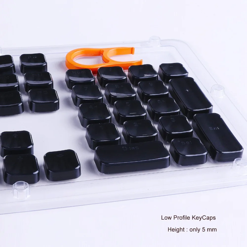 Mxメカニカルキーボード用ロープロファイルキーキャップ、プーラー付きホワイトクリスタルエッジキーキャップ硬質プラスチック104キーフルサイズus レイアウト|Keyboards| - AliExpress