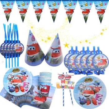 

Ramadan Super Wings Birthday Party Decorations Plates Cups Party Favors Baby Shower for Kids Disposable Wedding Decoration