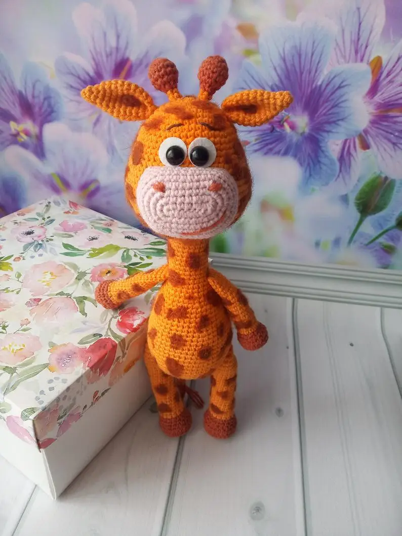Крючком игрушки amigurumi погремушка ручной работы жирафие Номер модели DXB0010