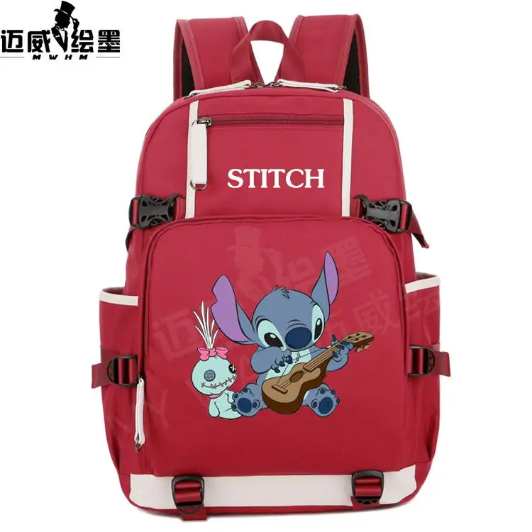 Anime Cute Fashion Cartoon Lilo& Stitch Backpack Men's And Junior High School Student Canva stravel Bag Teenage Girl Backpacks - Цвет: 10