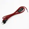 2m Europe Plug Power Cord With Switch Textile Cloth Covered AC 220V EU Plug Power Wire ► Photo 3/6