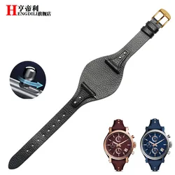 Elegant Genuine Leather Quick Release Watch Strap - 18mm Women's Band Accessory - 18mm (Black - gold buckle)