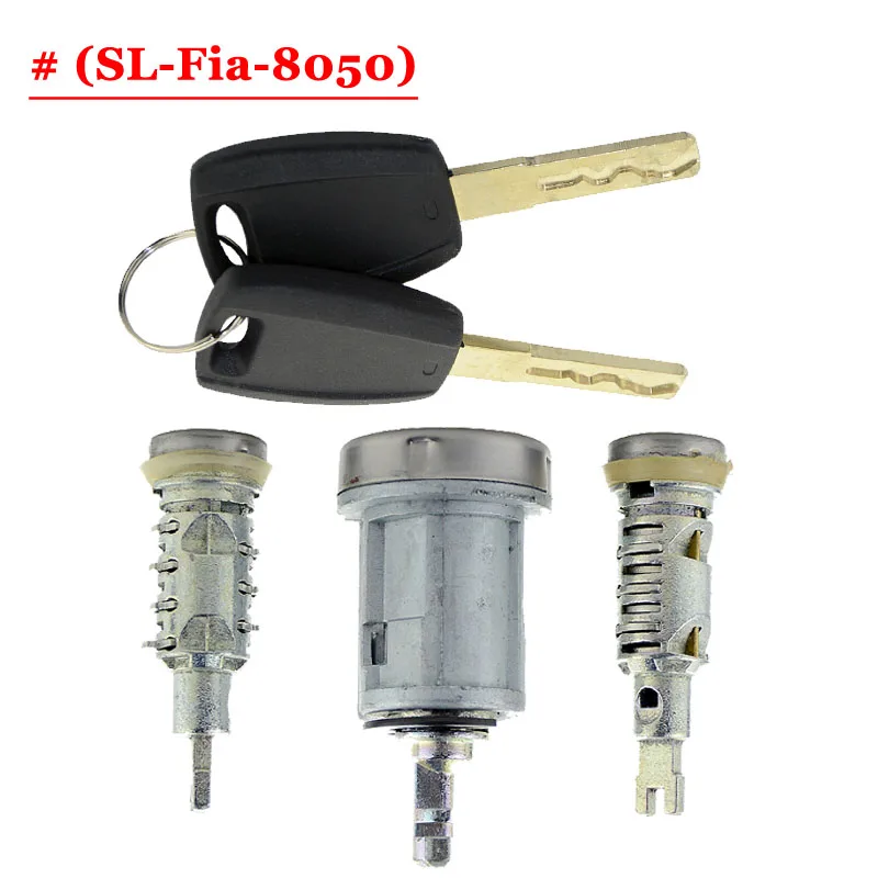 

New Replacement Car Door Lock Cylinder SIP22 Blade FULL Lock Set&2 Key ingition Lock and Door loock For Fia-t Car Milling