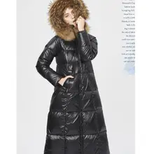 Пуховик с меховым воротником, женское пуховое пальто, зимнее пальто, женская куртка, пуховик