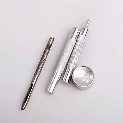 

New 1Set METAL Snap Fastener Leather Rapid Rivet Button Craft Setting Tool 3/8" 10mm