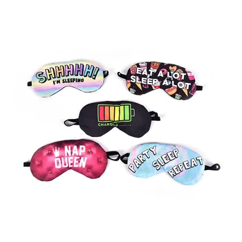 

1Pc Cute Sleep Mask Rest Relax Sleeping Aid Blindfold Cover Eye Patch Sleeping Mask Travel Eyepatch Case Sleep Rest 3D Eye Mask